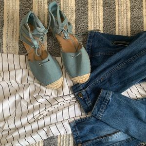 Tie-up Textured Casual Flats by ShoeDazzle